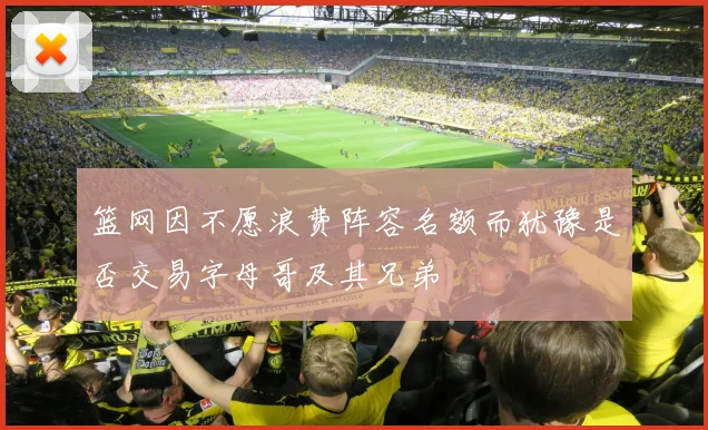 篮网因不愿浪费阵容名额而犹豫是否交易字母哥及其兄弟